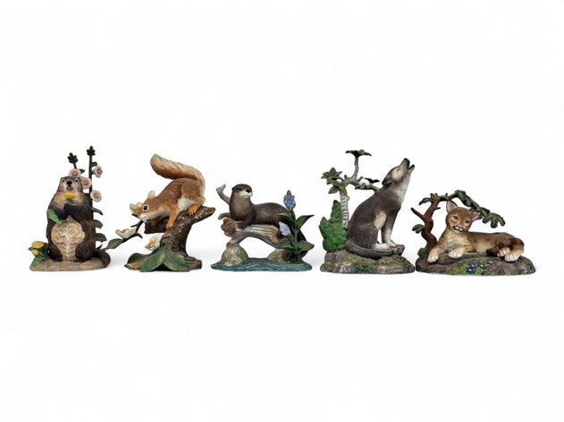 Lenox Animal Figurines - Groundhog, Cougar, Wolf & More