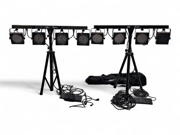 Chauvet DJ 4BAR Portable LED Wash Light Systems w/ Pedals & Bags