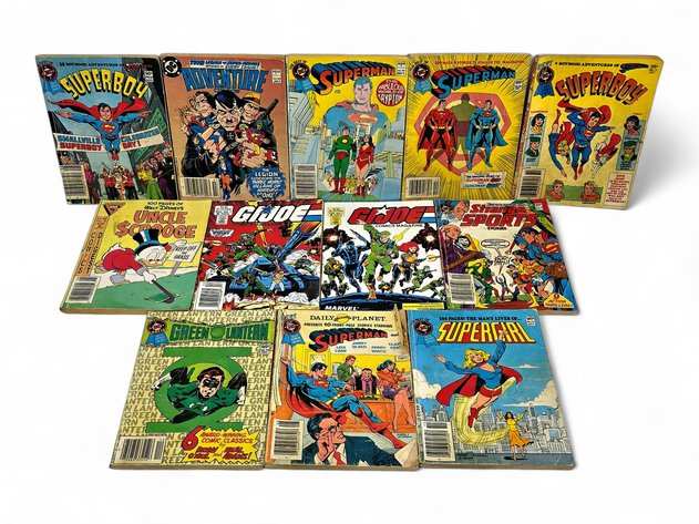 12x DC & Marvel Uncle Scrooge, Supergirl, Green Lantern & More Comic Books