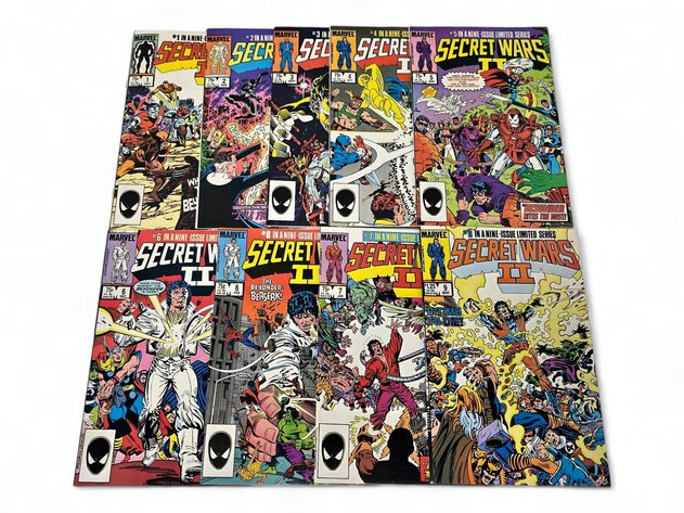 9x Marvel Secret Wars II Comic Books