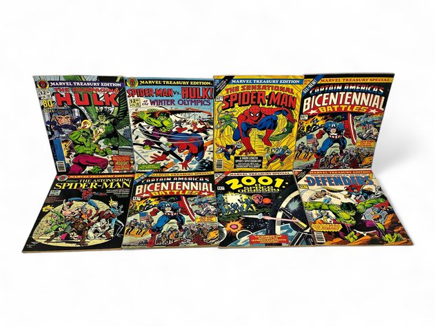 8x Marvel Treasury Edition & Treasury Special Comic Books