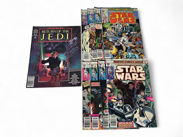 8x Marvel Star Wars Comic Books w/ Return of the Jedi Adaptation