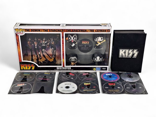 KISS Music CD Set, Loose CDs & Funko Pop! Set