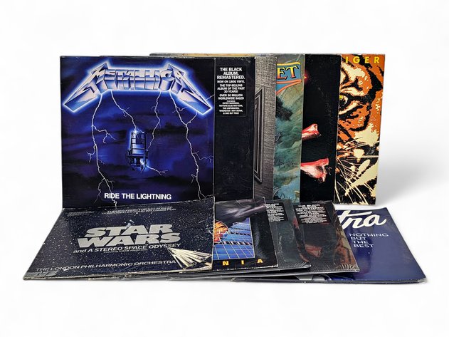 11x Vinyl Records - Def Leppard, Survivor, Krokus, Star Wars, Frank Sinatra & More