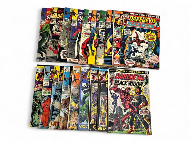 19x Marvel Here Comes... Daredevil, Daredevil: The Man Without Fear, & Daredevil and the Black Widow Comic Books