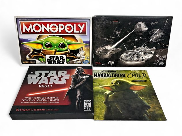 Star Wars Monopoly, Risk, Lucasfilm Archive Reference Book & Grogu Calendar