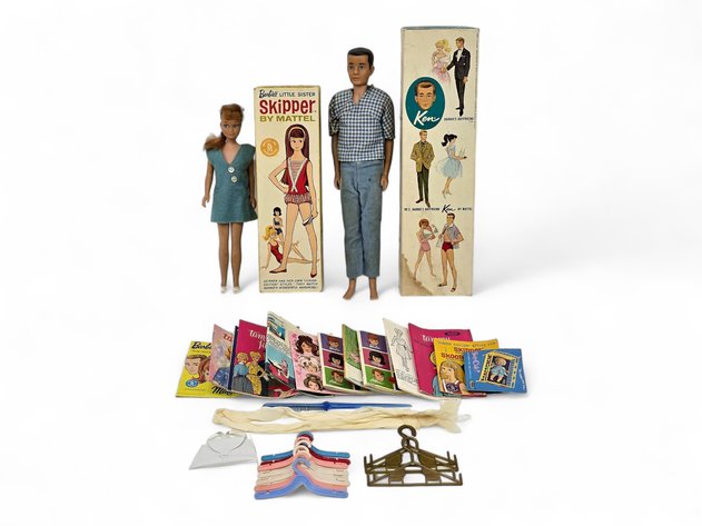 1960s Skipper & Ken Dolls w/ Original Boxes & Accessories