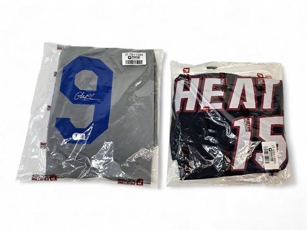 **NBA Finals Signed Miami Heat Mario Chalmers Jersey & Signed Chevy Chase Jersey - Size L