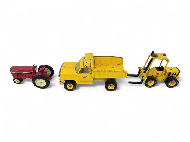 ERTL Tractor, Tonka XR-101 Forklift & Dump Truck