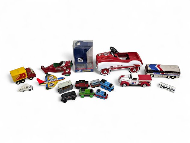 Thomas & Friends, Alaska Air, ERTL & Other Toy Vehicles w/ Mini USPS Mailbox