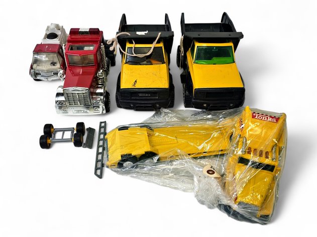 Tonka Dump Trucks, Fire Truck Cab, Fire Pumper Truck & Semi-Truck