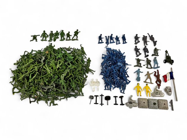 Plastic Army Men, French Flag Pole, Skeletons & More