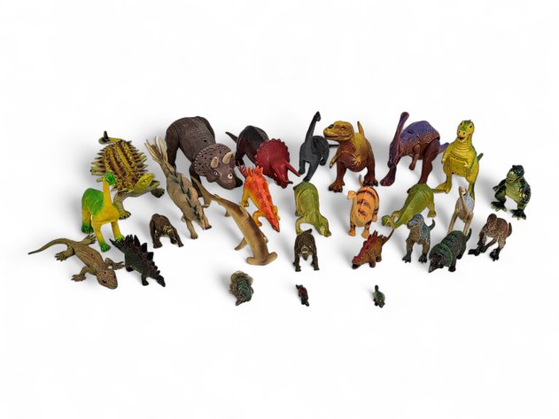 Dinosaurs, Hammerhead Shark & Lizard Figures