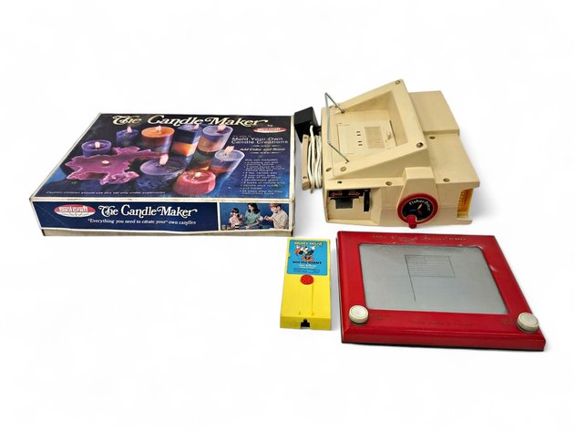 Skilcraft Candle Maker, Etch A Sketch & Fisher-Price Movie Viewer Theater