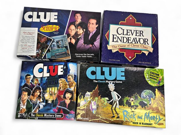 Clue Seinfeld, Rick and Morty & Classic Editions & Clever Endeavor