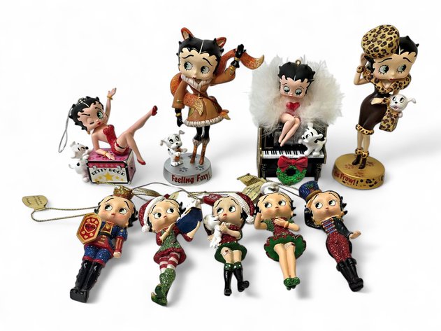 9x Betty Boop Figurines & Ornaments