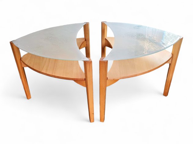 Wood & Glass Side Tables
