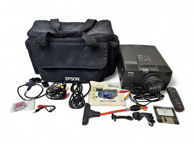 Epson LCD Projector w/ Bag, Remote & More