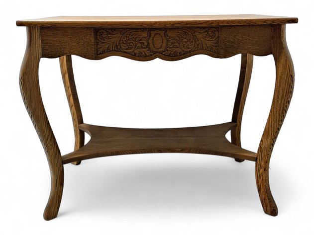 Antique Quarter Sawn Tiger Oak Side Table