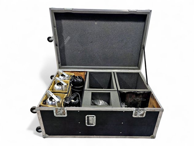 Rolling Utility Case w/ PAR Can Lights, Floodlight, Bulbs & More