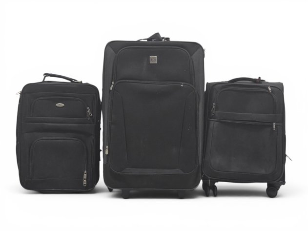 3x Luggage w/ Exterior Pockets