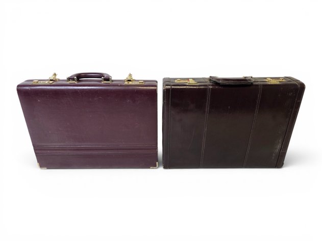 Londonderry Oxblood Red Briefcase w/ Black Briefcase