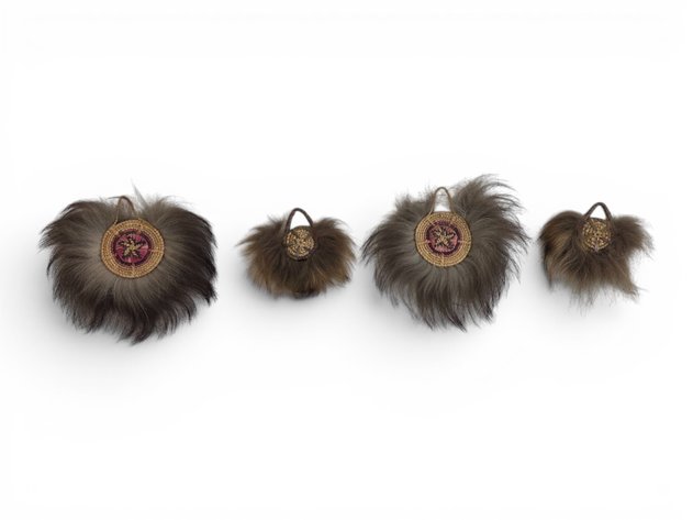 Yup'ik Coiled Grass & Fur Women's Dance Fans