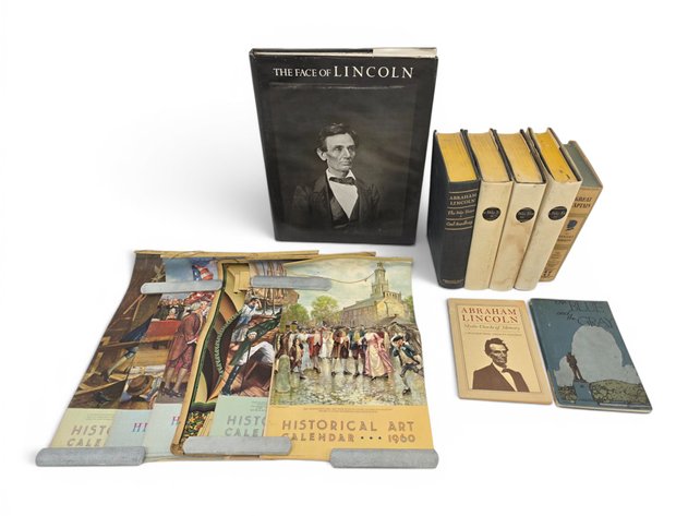 Abraham Lincoln Books, 1933-1963 Historical Art & The Thrift Calendars