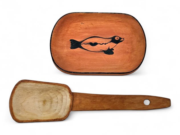 Cup'ig Wooden Seal Bowl & Spoon - Johnny M. Smith
