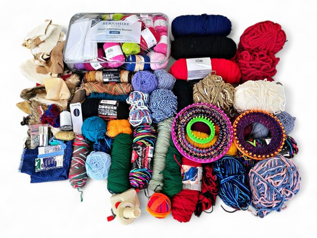 Yarn, Fur/Leather Scraps, Knitting Looms & More
