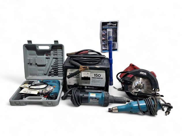 FIXIT Electric Drill Kit, Schumacher Battery Charger, Power Torque Lug Wrench & More