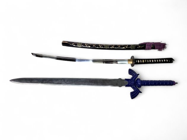 Replica Legend of Zelda Master Sword & Katana w/ Scabbard
