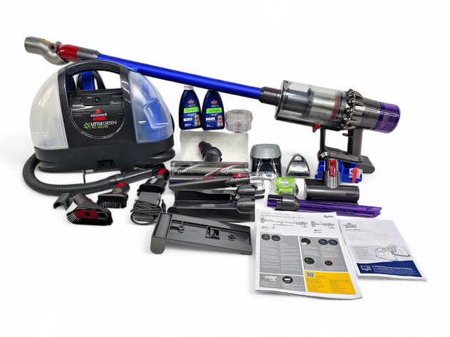 Bissell Little Green Pet Deluxe & Dyson V11 Torque Drive+ Cleaning Sets