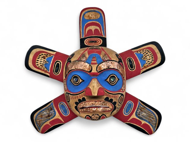Wooden & Copper-Tone PNW Style Sun Mask
