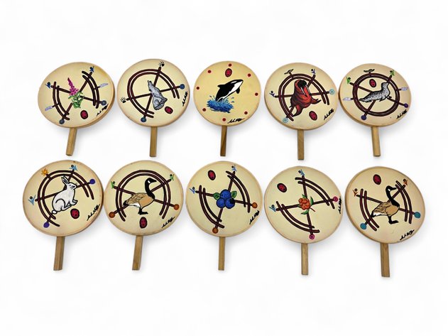 Yup'ik Spirit Wheel Hand Drums - A. H.