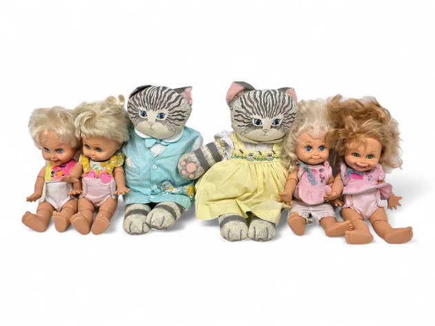 Galoob Baby Face & Applause Dustyn Schear Tabby Cat Dolls