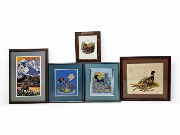 Cross-Stitch Alaskan Landscape & Animal Artwork - Joyce Mills & J.M.
