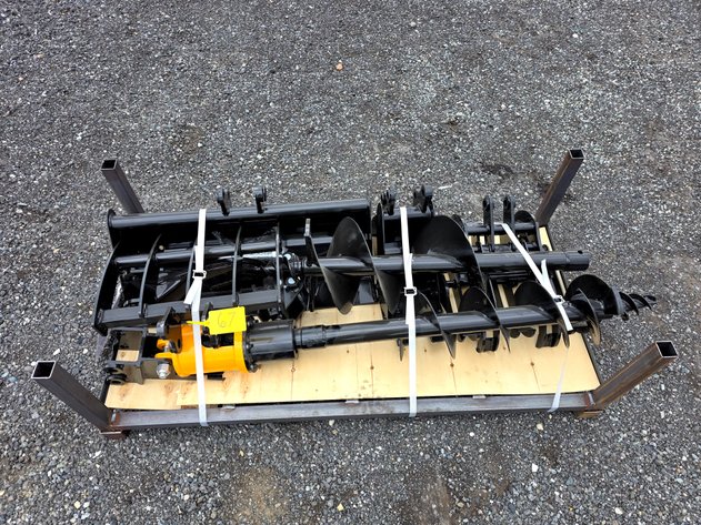 MIVA 8-Piece Mini Excavator Attachment Set - Buckets, Augers, Rake, Ripper & Grabber