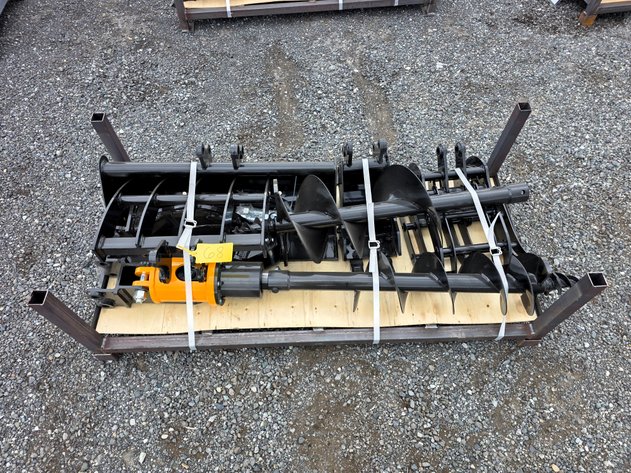 MIVA 8-Piece Mini Excavator Attachment Set - Buckets, Augers, Rake, Ripper & Grabber