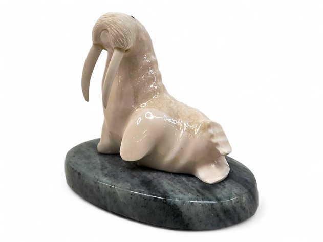 Walrus Ivory & Stone Walrus Figurine - Pelowook
