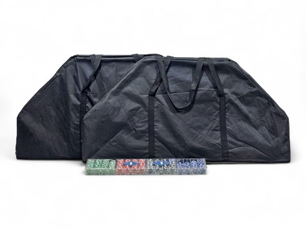 Folding Portable Poker Tables & Sets of Poker Chips