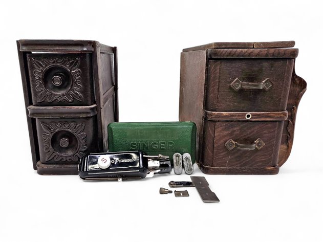 Under-Table Sewing Machine Drawers & Singer Buttonholer