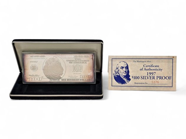 $100 1997 Franklin Quarter-Pound Silver Proof
