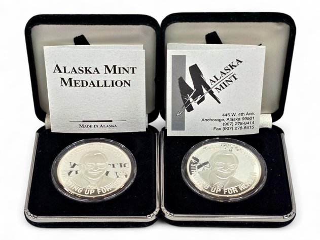 1ozt .999 Fine Silver Alaska Mint Congressman Don Young 25 Years of Service Commemorative Medallions