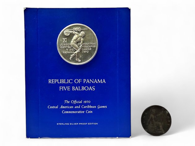 1970 Republic of Panama Balboa & 1910 Edward VII Penny