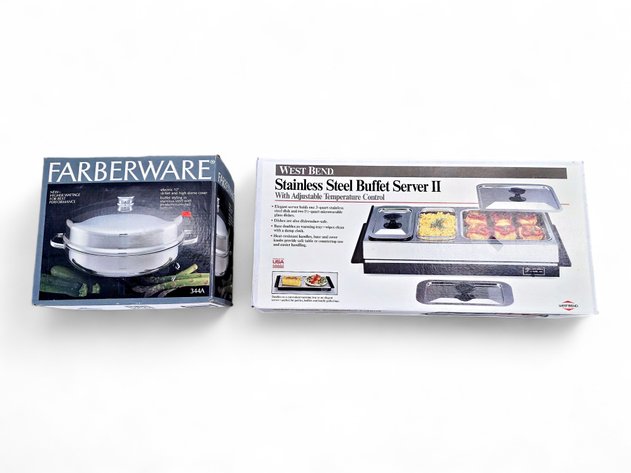 Farberware Buffet-Style Skillet & West Bend Buffet Server