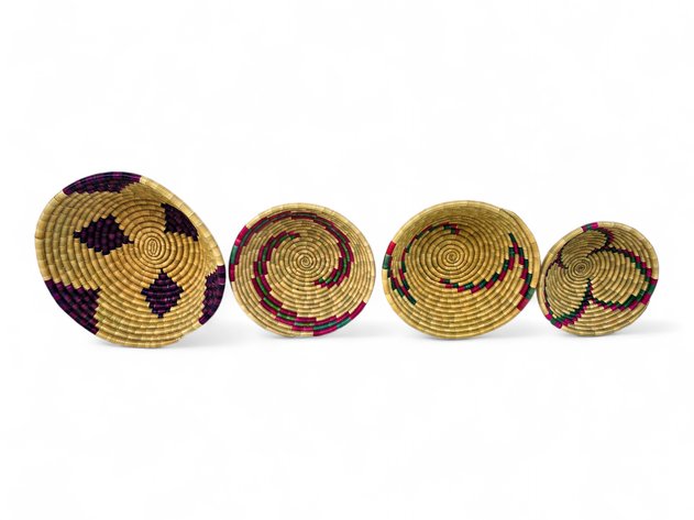 African Coiled Raffia Bowls