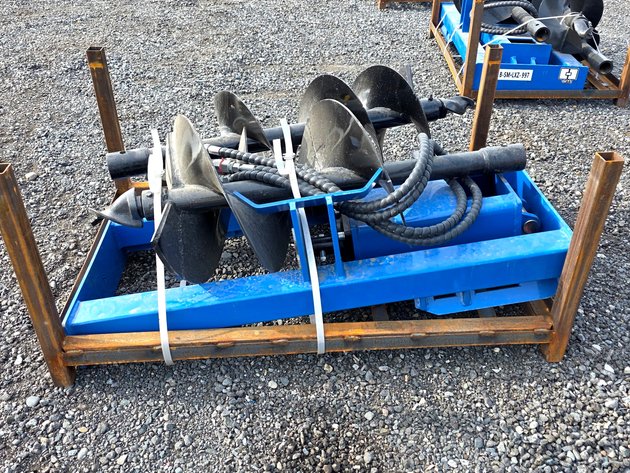 New Skid Steer Hydraulic Auger w/ 3 Auger Bits – 2025 GIYI