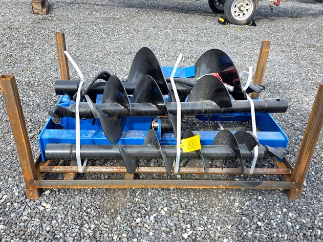 New Skid Steer Hydraulic Auger w/ 3 Auger Bits – 2025 GIYI