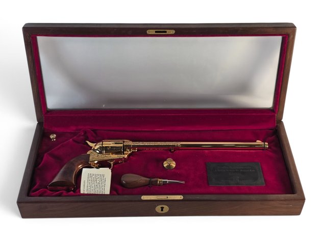 “A Golden Tribute to Samuel Colt” Limited Edition .45 Colt 12-Inch Single-Action Revolver Cased Collector Set